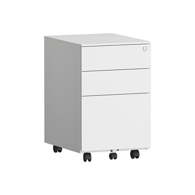 Customizable Side Open Three Drawer Mobile Pedestal Cabinet  0.6mm Thickness