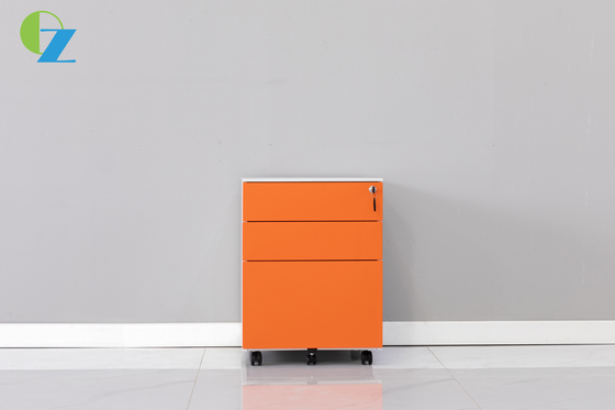 Customizable Colorful Office A4 File 3 Drawer Mobile Pedestal Cabinet Movable