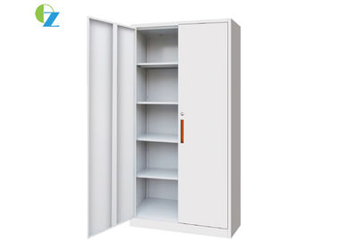 White Modern Office Furniture Metal Office Cupboard KD Structure 2 Door