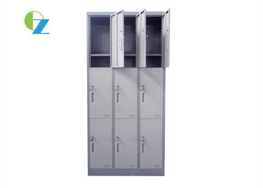 9 Door Steel Storage Lockers Wardrobe School Office Furniture Easy Clean