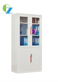 0.6mm Glass Door Storage Steel Office Cupboard Cabinets