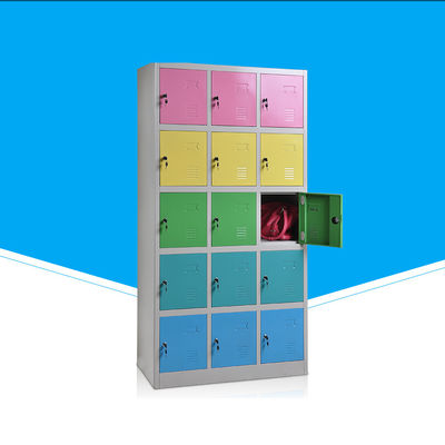 15 Door 5 Tier 3 Wide Steel Office Lockers For Employee