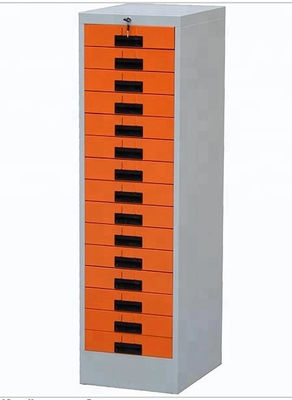 Assembly Structure 15 Drawer Metal Filing Cabinet With Black Handle
