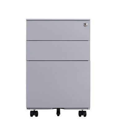 3 Drawers Moblie Pedestal Office Steel Filing Cabinet Side Open Design