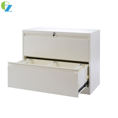 W900mm Cold Rolling Steel Office Lateral File Cabinets 2 Drawer Fully Opened