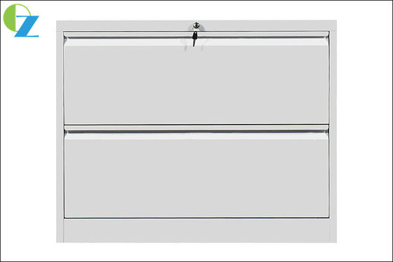 W900mm Cold Rolling Steel Office Lateral File Cabinets 2 Drawer Fully Opened
