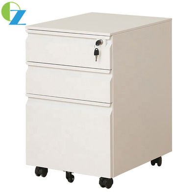 0.7mm Slim Mobile Pedestal Cabinet With Lock Office Storage Cupboards