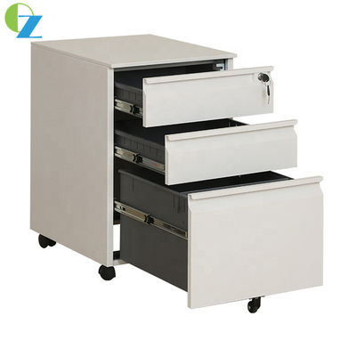 0.7mm Slim Mobile Pedestal Cabinet With Lock Office Storage Cupboards
