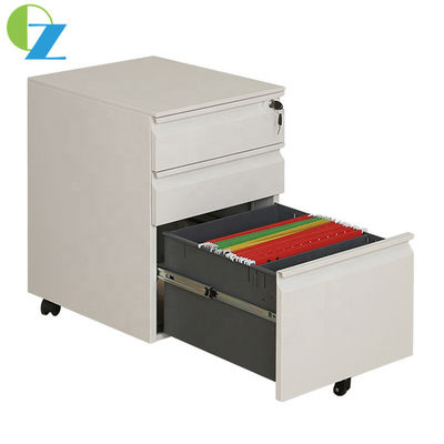 0.7mm Slim Mobile Pedestal Cabinet With Lock Office Storage Cupboards