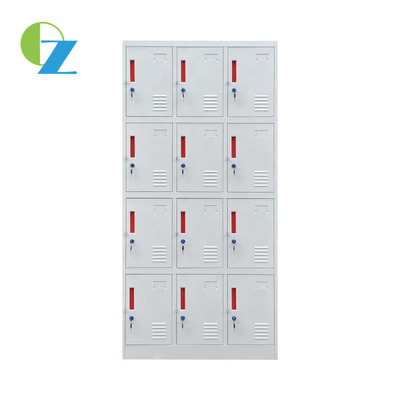School Luggage Clothes Metal Storage Locker Student Dormitory 12 Door Steel Locker