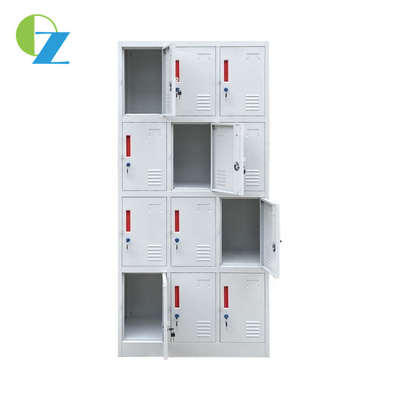School Luggage Clothes Metal Storage Locker Student Dormitory 12 Door Steel Locker