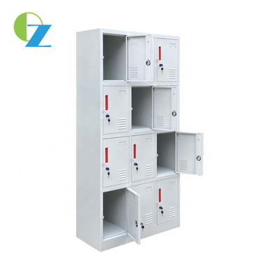 School Luggage Clothes Metal Storage Locker Student Dormitory 12 Door Steel Locker