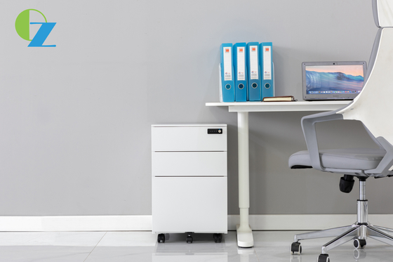 Electronic Password Lock 3 Drawers Mobile Pedestal Cabinet Under Office Desk